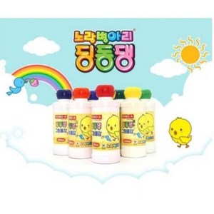 동아 노랑병아리 딩동댕 그림 물감 세트, 200ml, 6색