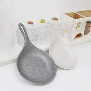 손잡이앞접시 캠핑 반찬 나눔 식기 플레이팅 접시, 상세페이지 참조, 원형-소아이보리