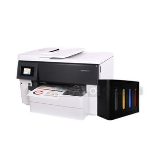 HP7740 A3 팩스복합기+무한잉크 2단 급지함 자동양면 스캔 복사, HP7740 + 무한잉크(400ml)