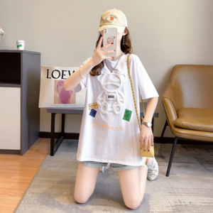 만수야 캐릭터 곰돌이 여성 반팔티