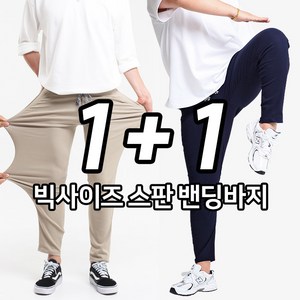 2장 세트 사계절 찰떡 스판 빅사이즈 밴딩팬츠 (SCC5283PT)