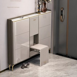 럭셔리 초박형 슬림신발장 현관신발장 틈새 슬림 미니 현관 조립식 벤치형 원룸 신발장, 0.98M 제품을 보고 우측의자