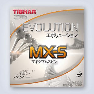 [티바] 에볼루션 MX-S 탁구러버, 빨강MAX, 1개