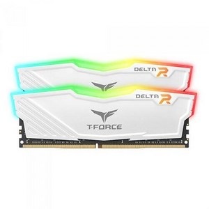 TeamGoup T-Foce DDR4-3200 CL16-20-20 Delta RGB 화이트 패키지 서린 (32GB(16Gx2)), 1개