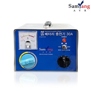 삼양AVR 차량용 배터리 충전기 12V 24V겸용 30A SY-30A, 1개