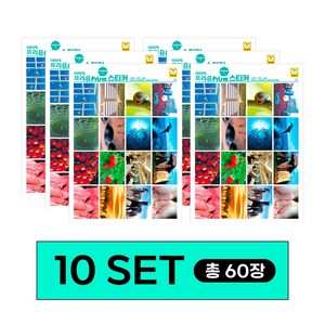 학토재 이미지프리즘 스티커 10세트 60장 (사진스티커 6장 1세트), 이미지프리즘1 스티커