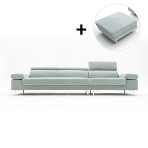 세이셀 아쿠아텍스 벨벳 생활방수 기능성 패브릭 4인용 소파, 02_그레이, 4인+스툴