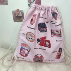 비르터스 여성 키티 짐색 스트링 백팩 보부상백 인스타 키치 가방 (6컬러)