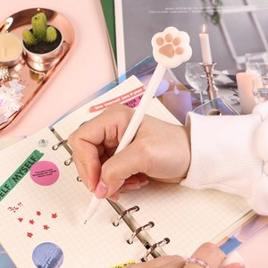 [마로소스케]고양이 발바닥 볼펜 3종 펜 귀여운 예쁜 캐릭터 잘써지는펜 부드러운볼펜, 색상랜덤발송