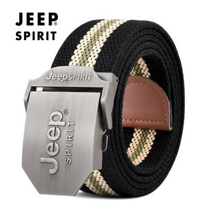 JEEP SPIRIT 남자 캐쥬얼 스트라이프 버클 벨트