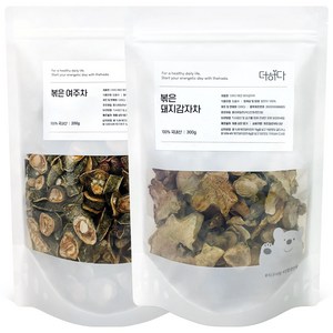 더하다 볶은 여주돼지감자차 SET 깨끗이 세척하고 증숙하여 볶아낸 여주 200g 돼지감자 300g 세트 국산 국내산 침출차, 1세트