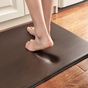 GHKO 다용도 매트 대형 주방매트 쿠션 pvc 주방매트 특대형 싱크대 매트 미끄럼방지 주방매트, 브라운