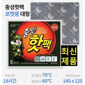 충성핫팩 대용량 140g, 50개