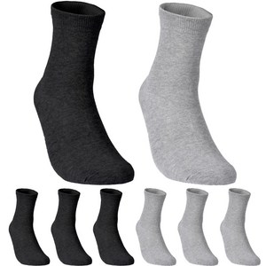 다안삭스 빅사이즈 큰발 왕발 국산 프리미엄 무지 면 양말 8켤레 [280~320mm], 중목, 블랙4족 그레이4족