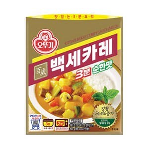 오뚜기 백세카레 3분 순한맛, 200g, 5개