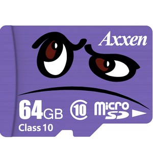 액센 프리미엄 Class10 UHS-1 캐릭터 mico SD 카드, 64GB, 1개