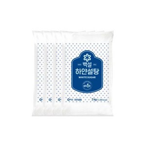 백설 하얀 설탕 3kg 4봉, 4개