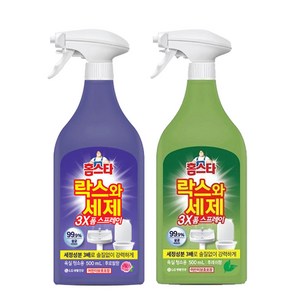 홈스타 락스와 세제 750mL / 욕실청소용 3X 폼스프레이 500mL, 3X 폼스프레이 후로랄+후레쉬, 1개