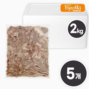 춘풍접객 돼지 머릿고기 슬라이스 2kg (5개) 머리고기 대용량 업소용 삶은 돼지머리 국밥용 재료, 5개