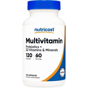 뉴트리코스트 멀티비타민 1360mg 120캡슐 1서빙 1360mg 60회분 Multivitamin Capsules [120 CAPS], 120정, 2개