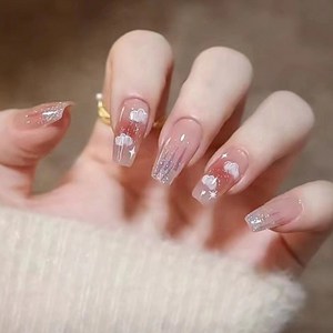 떨샵 붙이는 네일팁 구름 심플네일팁 인조네일, 2개, NAIL-N342