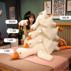 AIDU 귀여운 거위 바디필로우 대형펫인형, [1+1], 1.6m+50cm서비스, 160cm_50cm