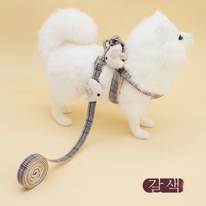 강아지 견인줄 소형견 탈피 방지 강아지 밧줄 가슴 멜빵 폭발 방지 강아지 밧줄 산책애완 동물 용품, 브라운, M [1.5 8-16 캐티], 1개