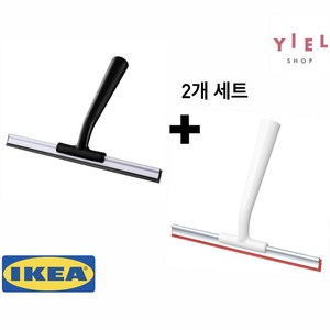 [이엘]이케아 1+1 릴나겐 물기제거 유리닦이, 블랙+화이트, 1세트
