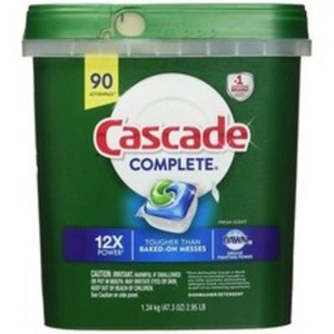 Cascade 캐스캐이드 12X 파워 식기세척기 세제 프레쉬향 90개입 47.3oz(1.34kg)