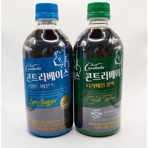 칸타타 콘트라베이스 500ml 디카페인 블랙 6개 + 스위트아몬드(제로슈거) 6개, 1세트