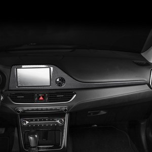 카스타 그랜저 IG 네비게이션 패널 커버 카본 우드 몰딩 자동차 실내 튜닝 용품, (16년~19년) 네비게이션 패널 커버 1P 유광카본, 유광카본