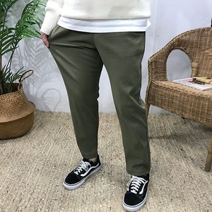 이루네 남자 겨울 세미와이드 기모 융스판 면바지