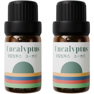 1+1 천연 유기농 아로마오일 에센셜오일, 유기농 유칼립투스오일, 5ml, 2개