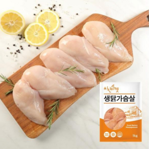 치킨마켓 국내산 냉동 생닭가슴살 1KG, 1개