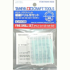 타미야 TM74044 극세밀 드릴날 세트 (0.3mm~0.8mm), 1개