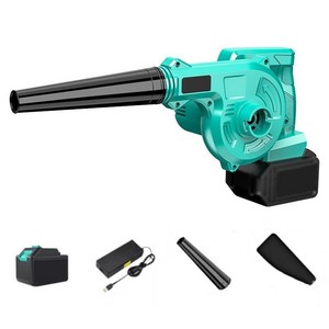 Fowod 21V 무선 송풍기 블로워 충전 에어건 제설 낙엽 청소기 캠핑 세차 전동 브로워 블로워, 1세트