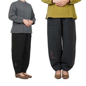 단아한의 여성 개량한복 법복 하의 3color 지아꽃솜팬츠