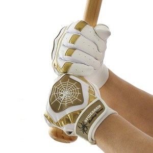 완벽한 논슬립 그립 천연양피 합피 배팅장갑 10칼라 - 스파이더그립 야구장갑, 화이트골드(양피)