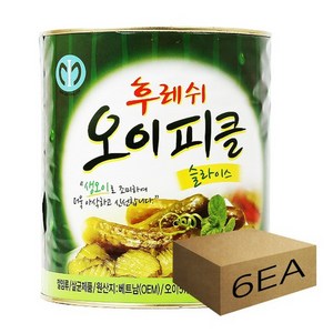 1박스) 일미 후레쉬 오이피클 슬라이스 샐러드 피자토핑 3kg x 6개입, 6개