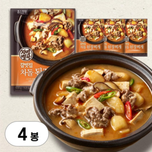 자연별곡 갈빗집 차돌 된장찌개, 4개, 500g