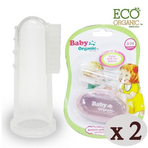 베이비오가닉 실리콘 손가락 칫솔+케이스포함 KC인증정품 핑거칫솔 유아용 칫솔 손가락 칫솔 아기칫솔, 베이비오가닉 실리콘 손가락 칫솔+케이스셋