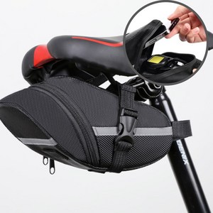 토다마켓 자전거 안장 가방 방수 짐가방, 1개, 블랙
