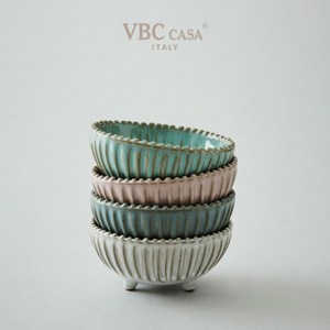 VBC CASA 폰다코 스트라이프 풋티드 볼(14cm), 아쿠아, 1개