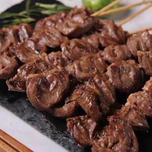 캠핑음식 요리 염통 꼬치 수제꼬치 구이 10개 국내산, 염통꼬치 (10개), 250g