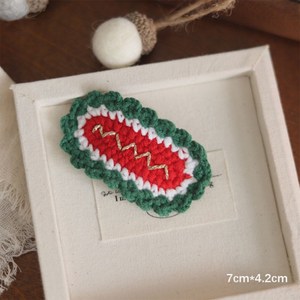 크리스마스 니트 털실 똑딱핀 앞머리 머리핀 집게핀