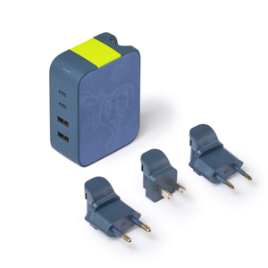 인피니티랩 GaN PD3.0 100W 4포트 미니 멀티 고속 충전기 가정용 여행용 하만, 블루, 1개