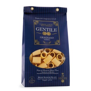 젠틸레 메쪠 마니케 리가테 - 그라냐노 IGP 파스타 (Gentile Mezze Maniche Rigate), 1개, 500g