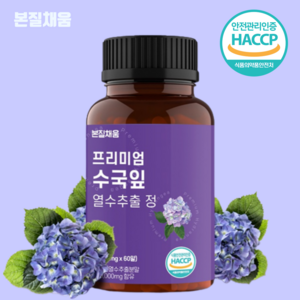 본질채움 프리미엄 수국잎 열수 추출 정 1000mg, 60정, 1개