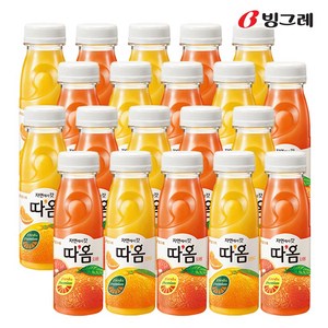 빙그레 따옴 주스 235ml 오렌지 10병+자몽 10병, 1세트