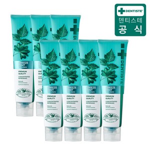 [공식몰] 덴티스테 뉴 브리즈민트 치약 무불소 무색소 구취제거 180g, 7개